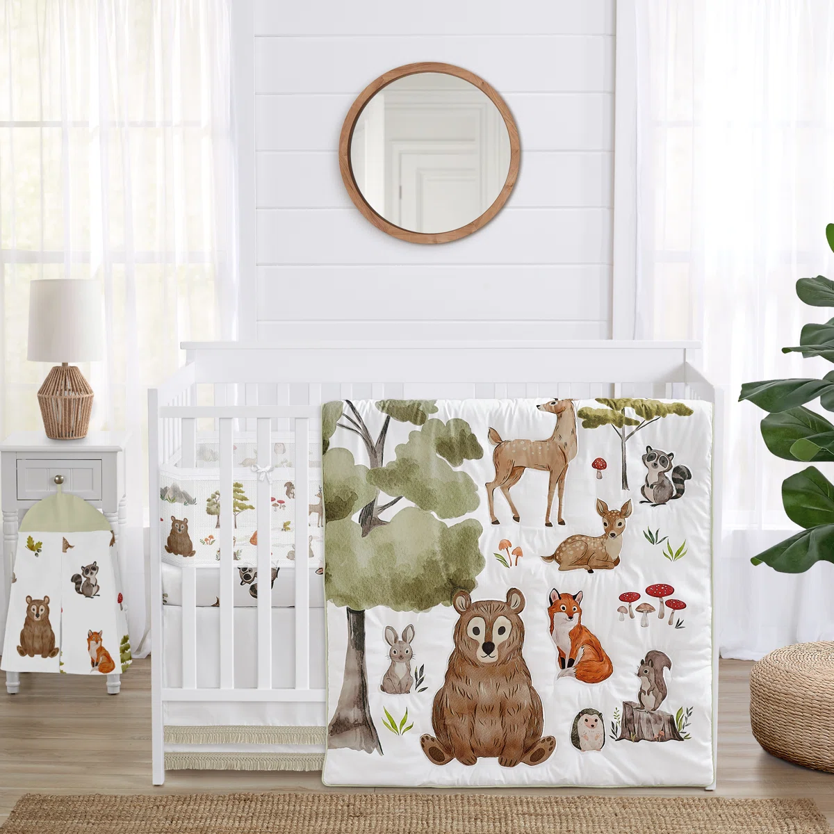 woodland animal nursery bedding set