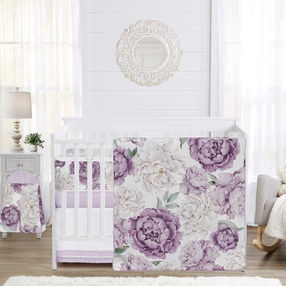 lavender peony nursery bedding