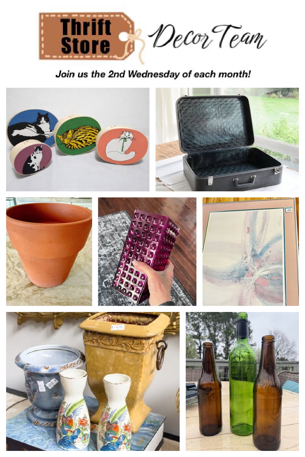 collage with thrift store before images