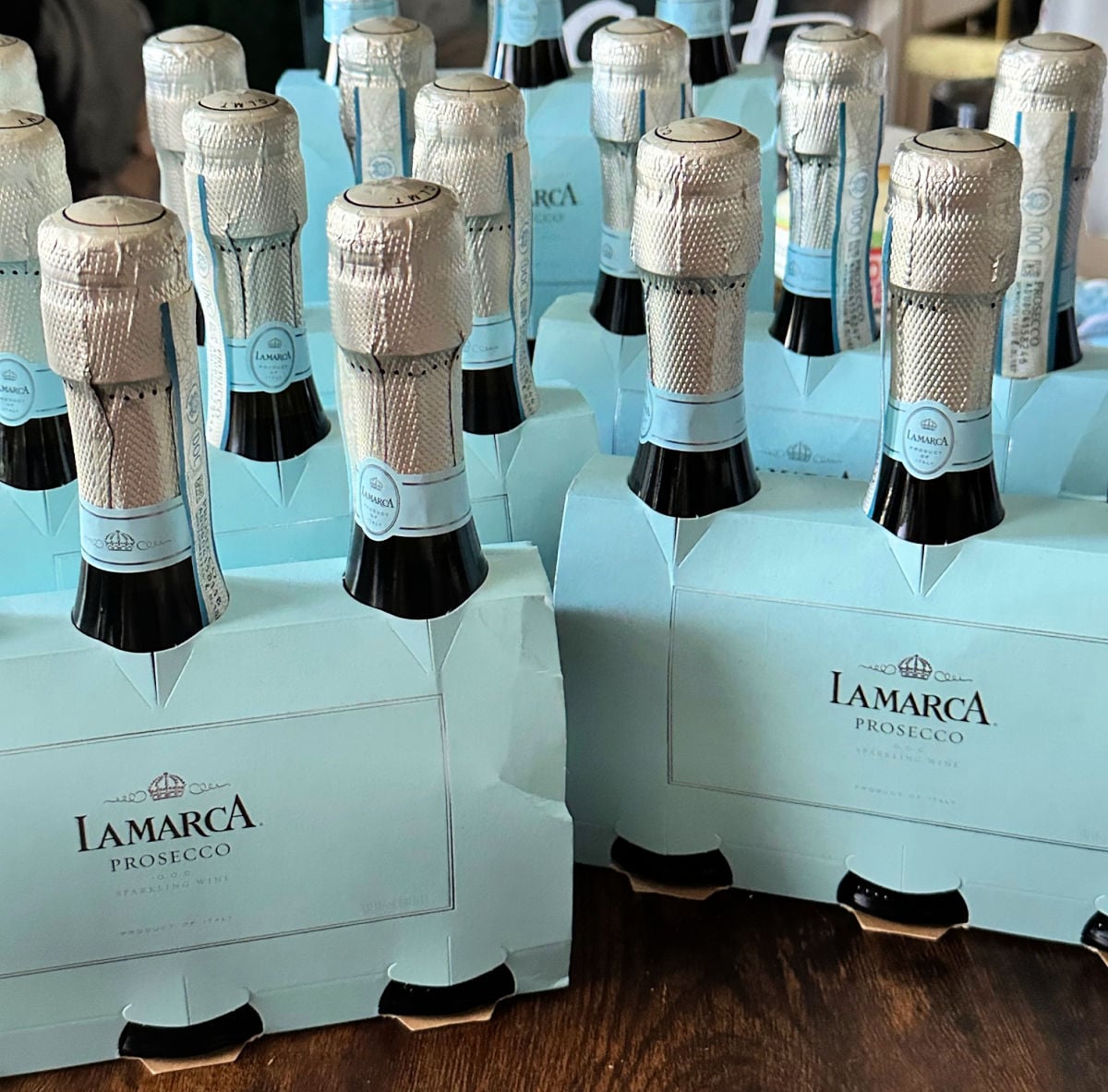 3 pack sets of lamarca prosecco mini champagne bottles