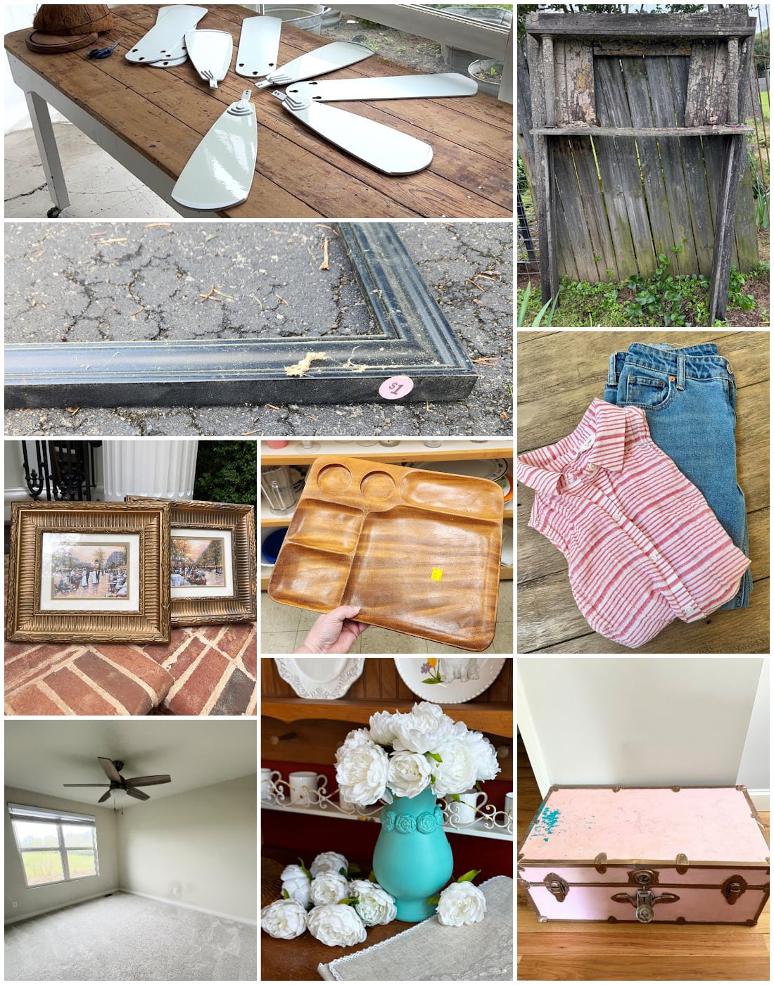 thrift store decor collage