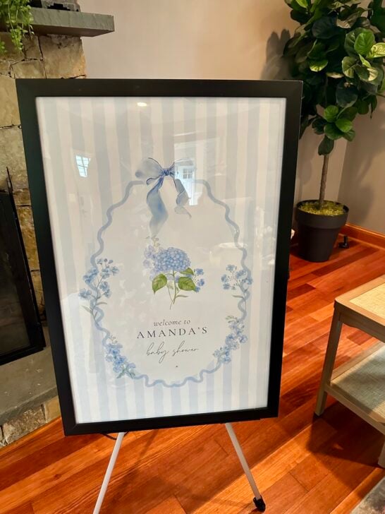 welcome sign for baby shower