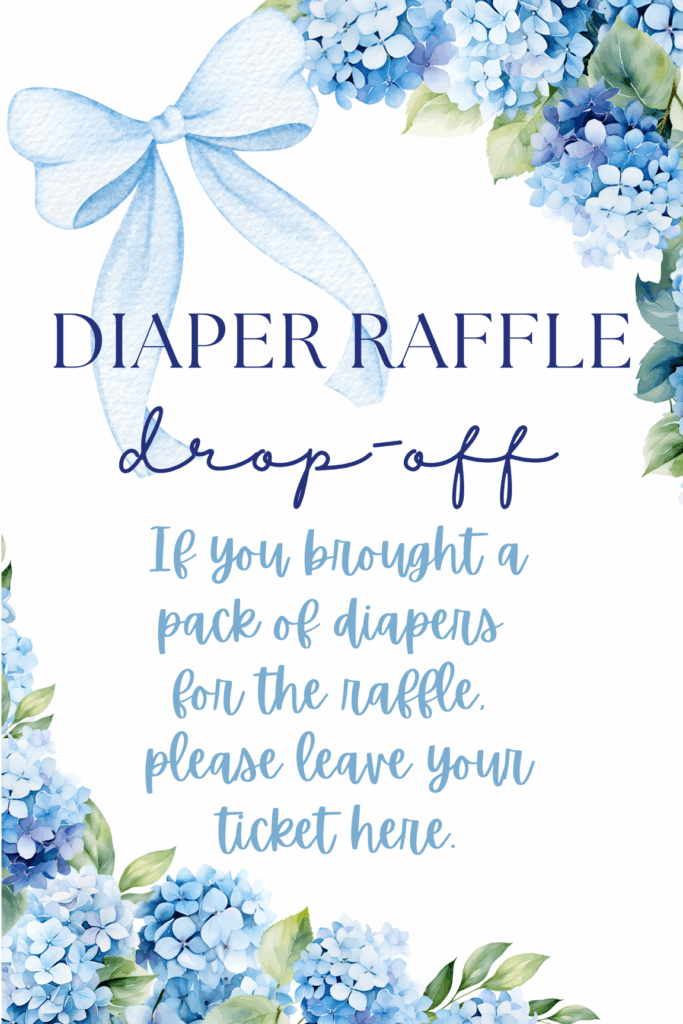 diaper raffle drop off