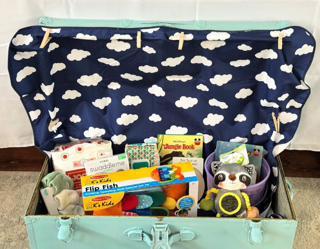 baby shower toy chest gift