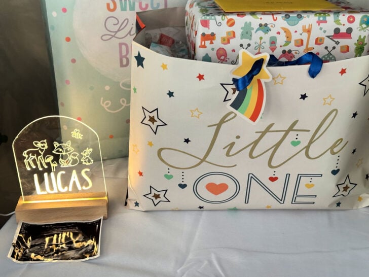 baby Lucas lighted acrylic sign