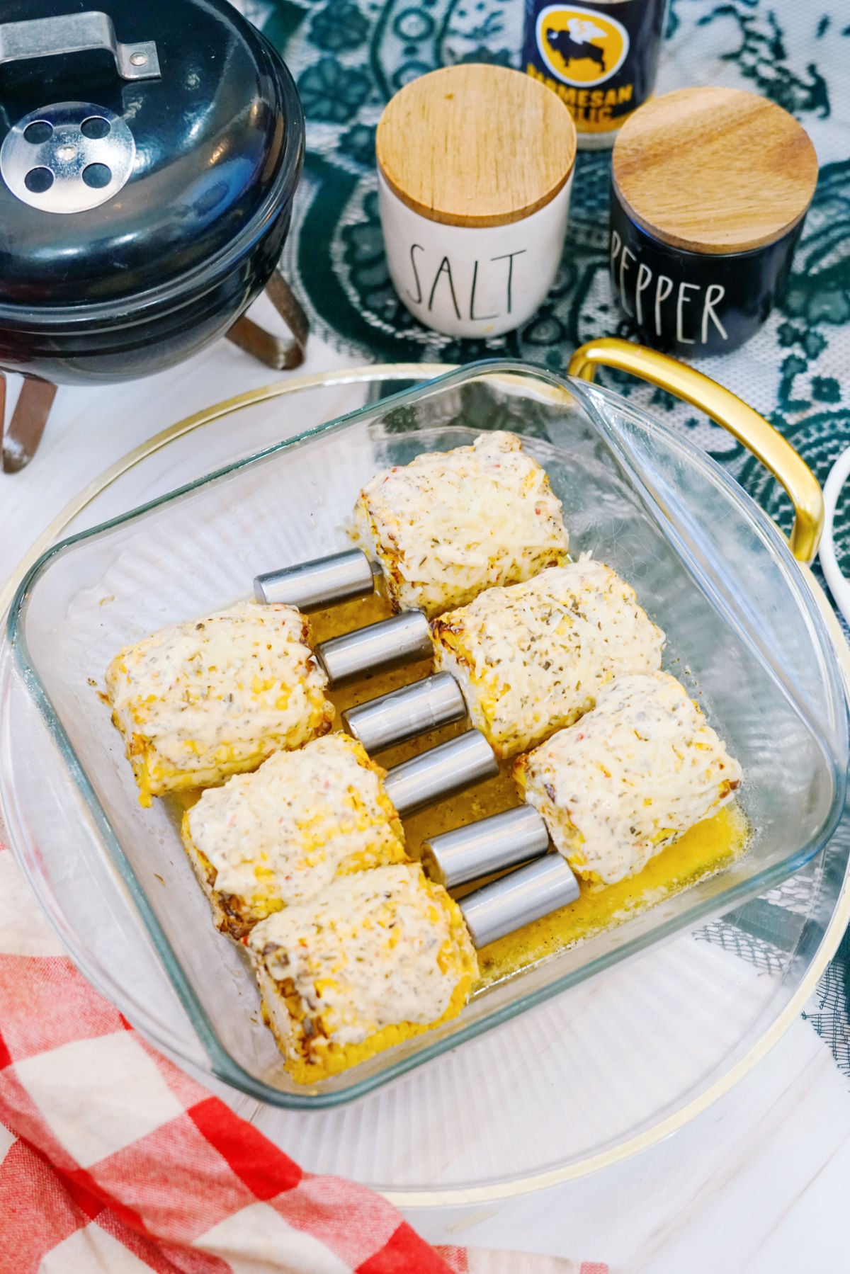 salt and pepper on corn on the cob