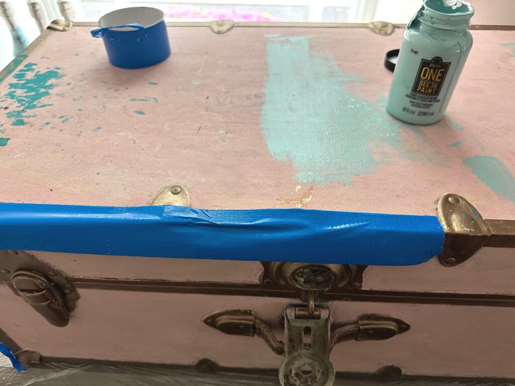 Chalk paint on trunk