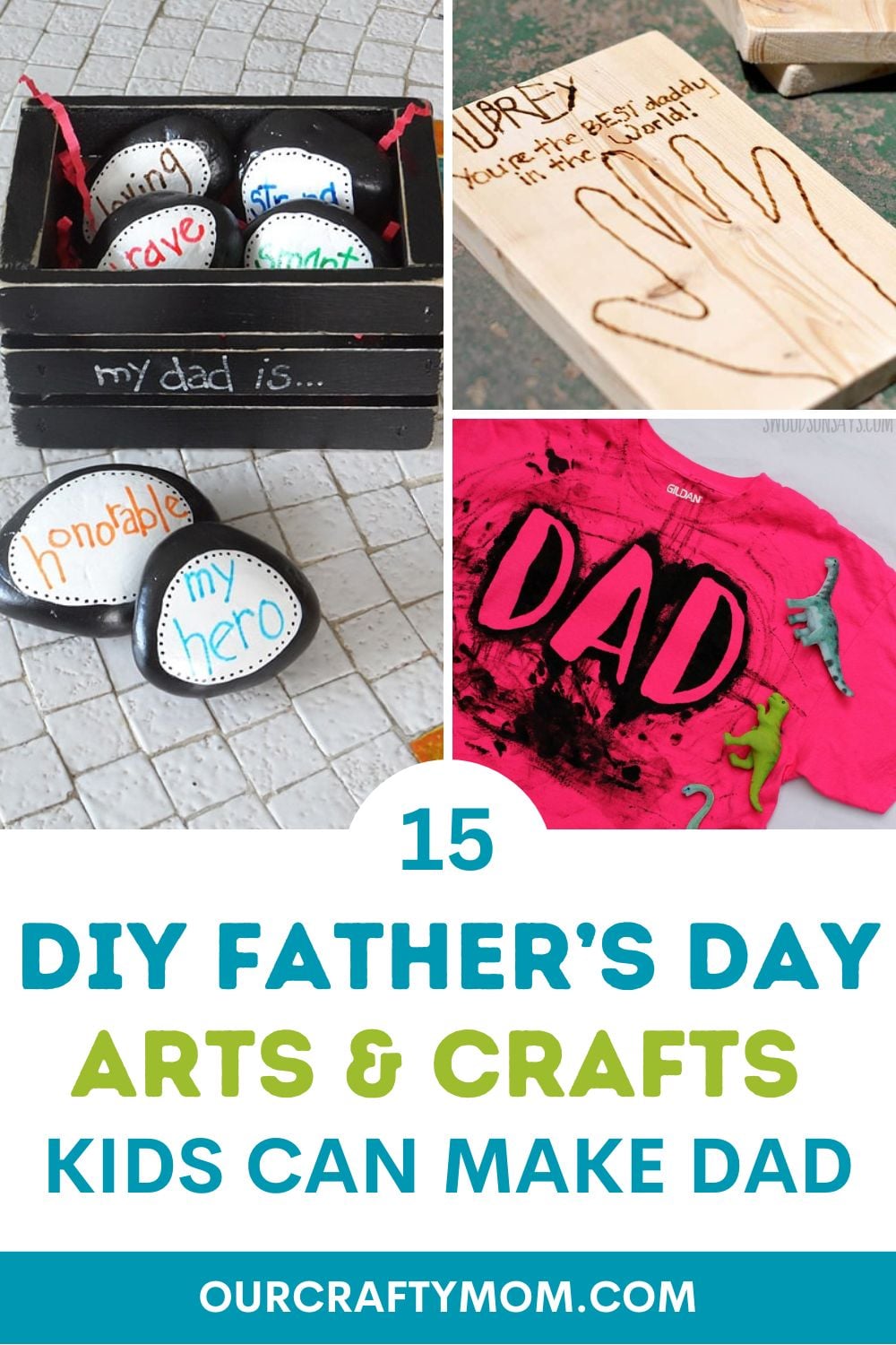 collage with diy father's day crafts