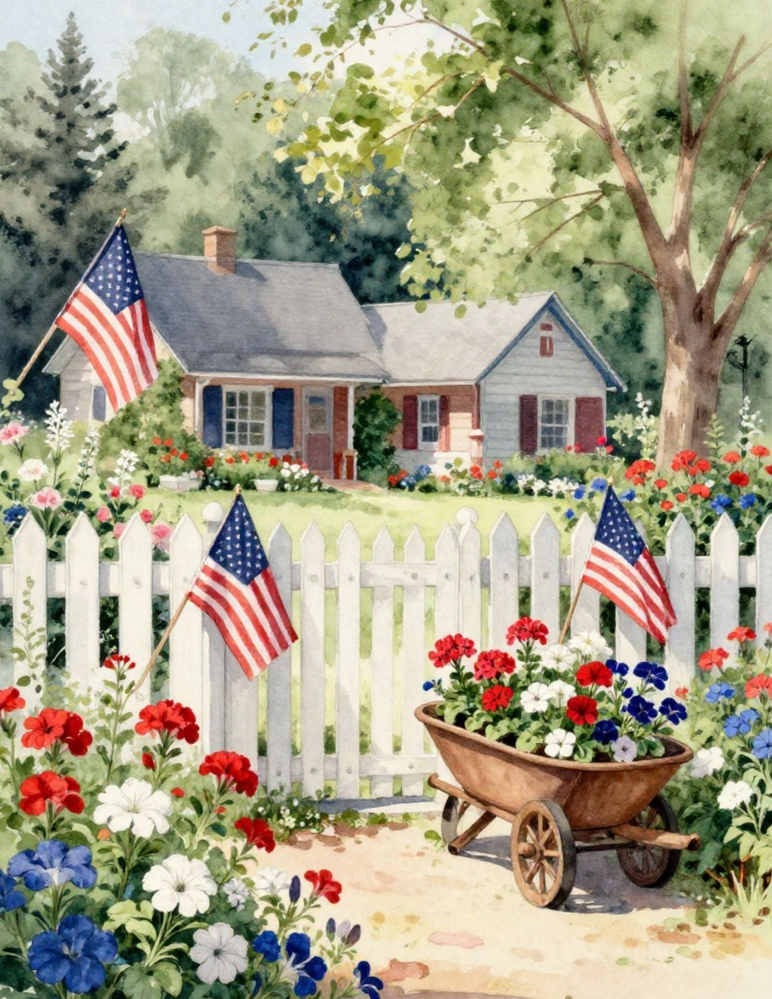 summer country garden path