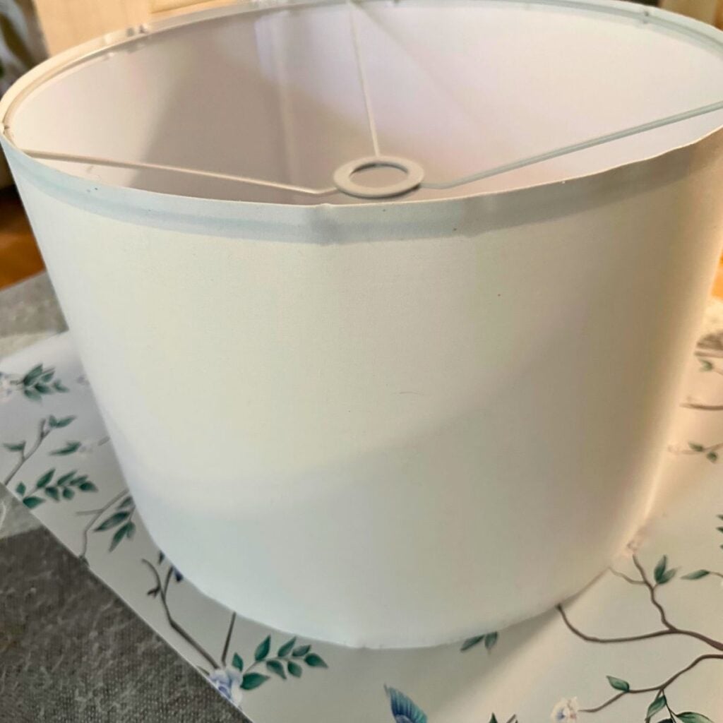 plain thrift store lampshade