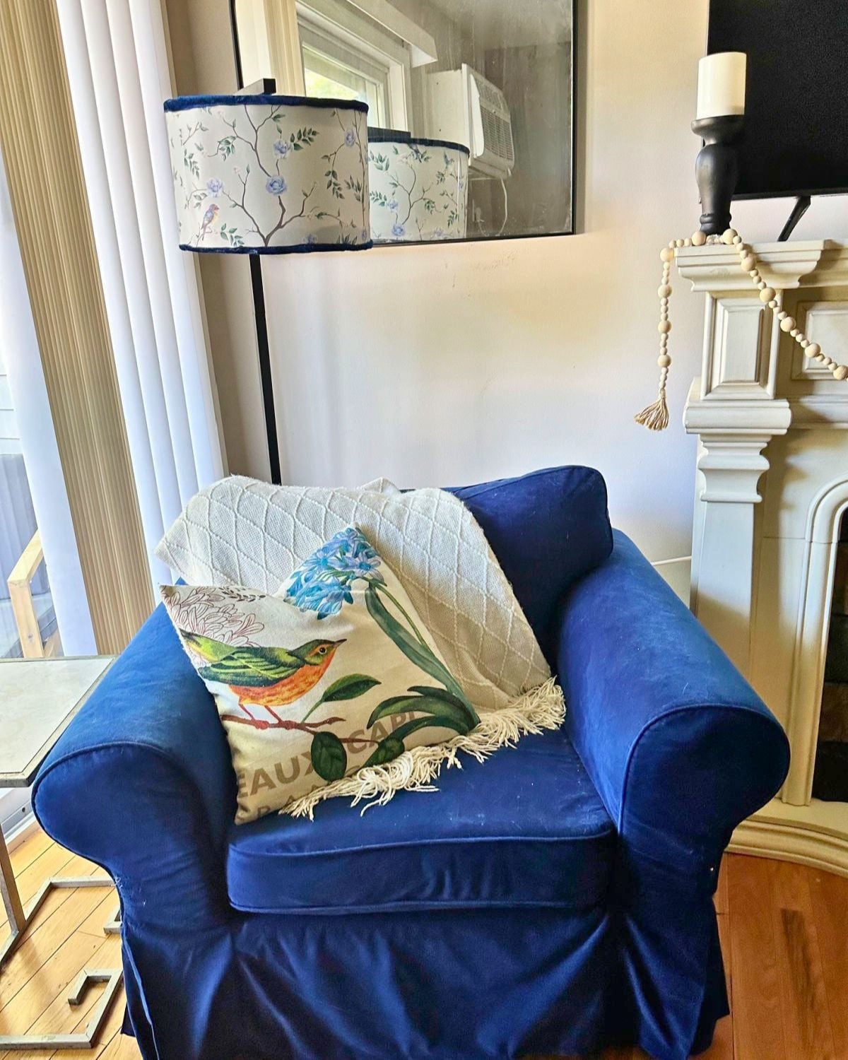 Lampshade with Peel and Stick Wallpaper