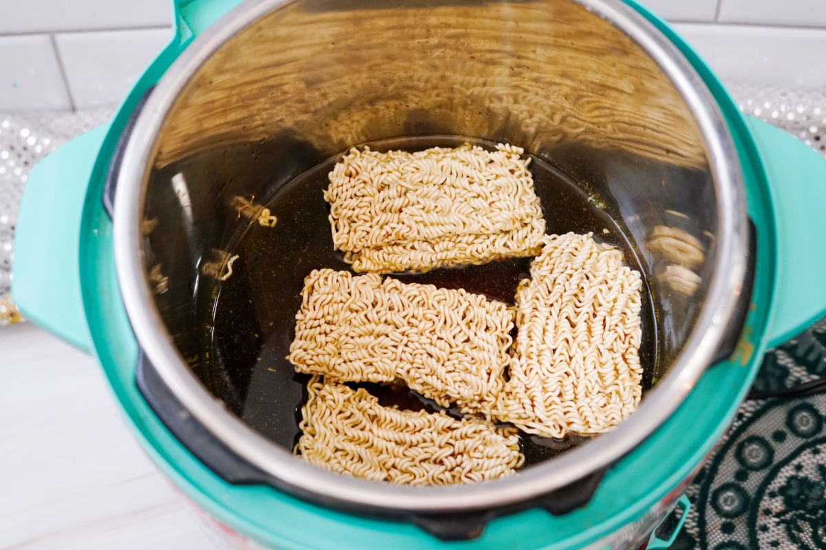 adding top ramen noodles to instant pot