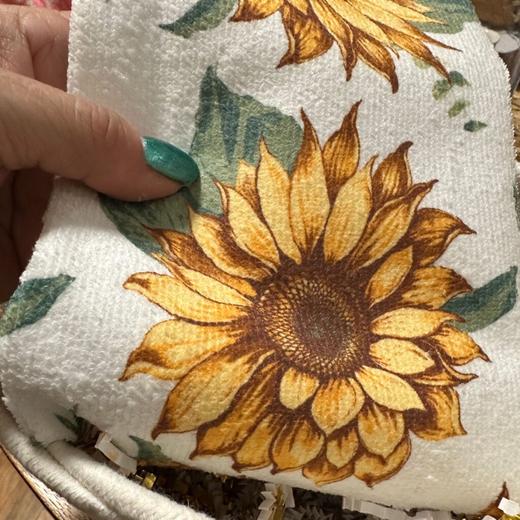 dollar tree sunflower towel