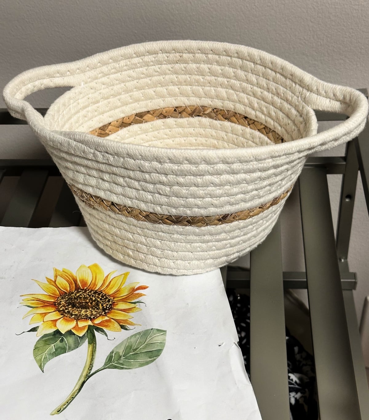 dollar tree basket and sunflower printable