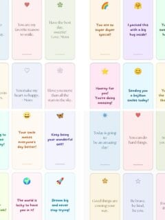 24 printable lunch box notes for school age kids