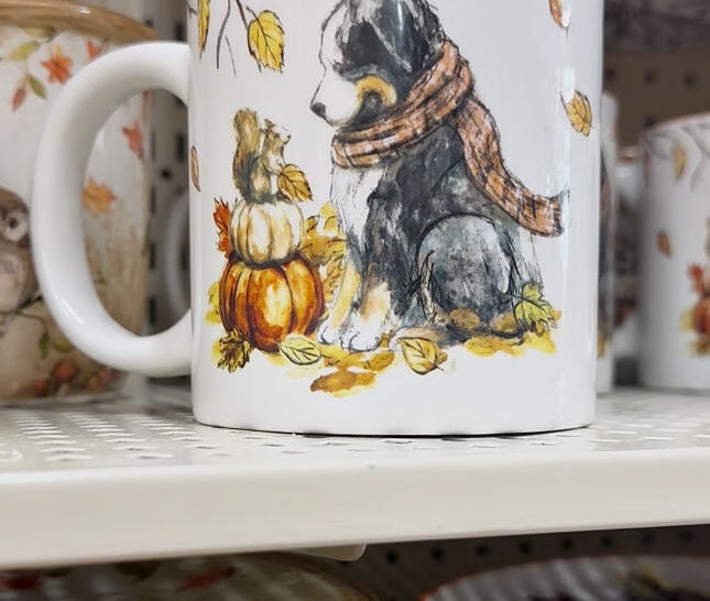 fall mugs with dog