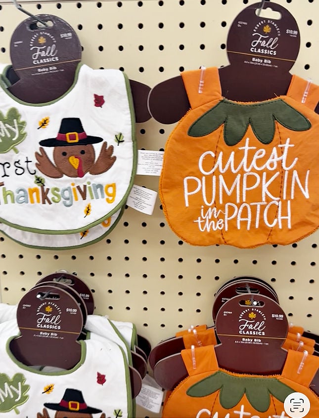 fall and thanksgiving baby bibs