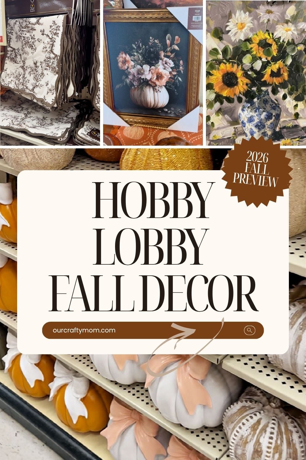 4 image collage hobby lobby fall decorations