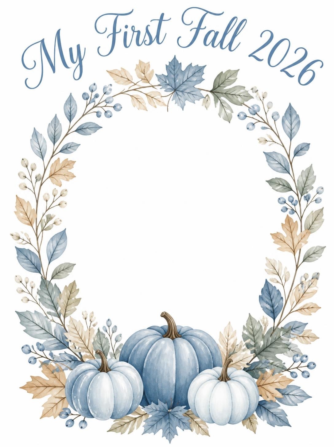 3 blue pumpkins baby handprint craft