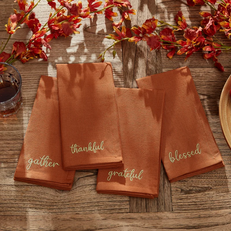 cotton napkins on table