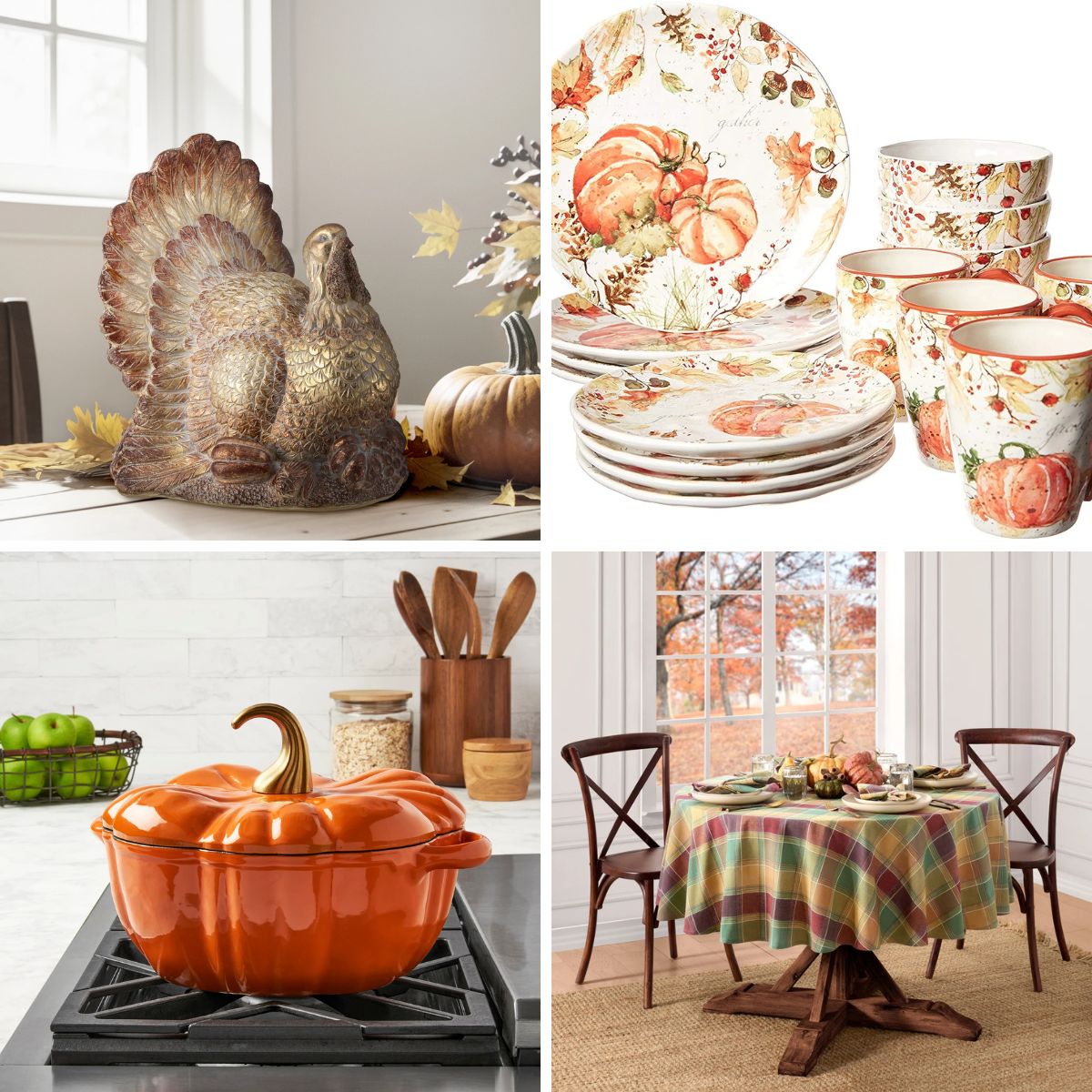Thanksgiving Table Decor from Wayfair 4 image collage